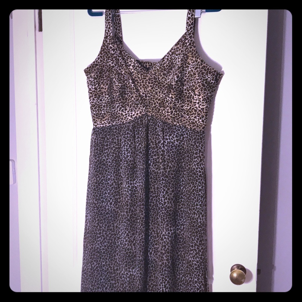 Cheetah print maxi dress